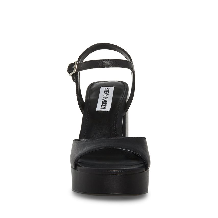 Sandalias Tacones Steve Madden Amy Cuero Mujer Negras | ES SFES10